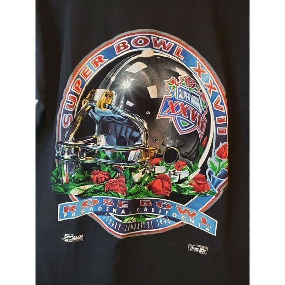 Vintage 1992 Salem Sportswear Super Bowl XXVII Staff Shirt Mens M Rose Bowl RARE